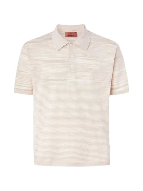 Missoni polo rayé à manches courtes