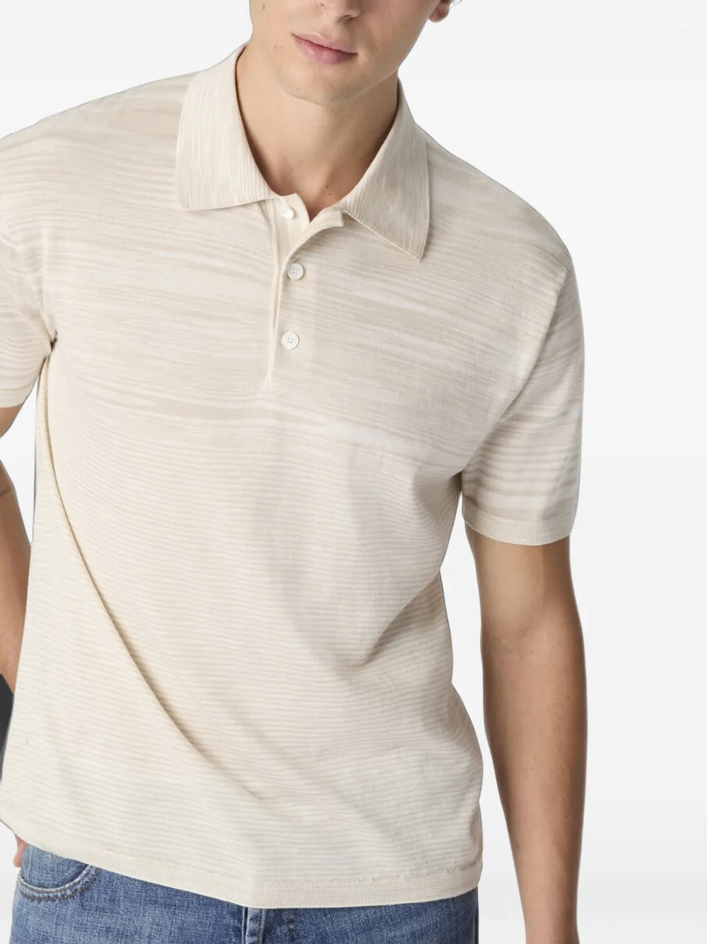 Missoni Gestreept poloshirt Beige