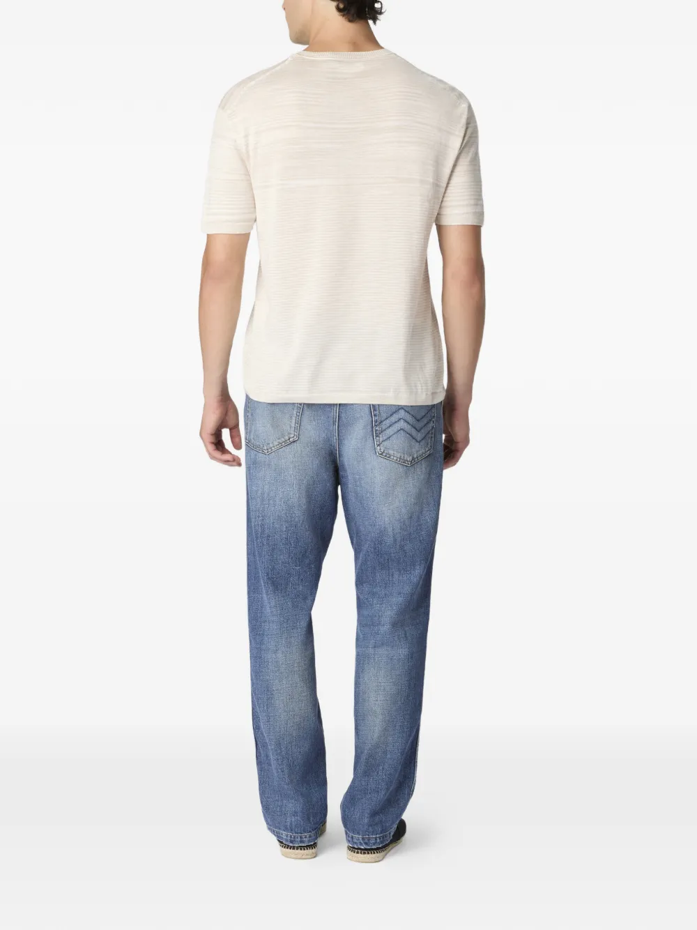  Missoni Mercerized Crew-neck T-shirt - Neutrals 