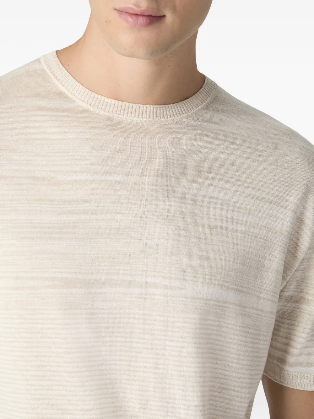 Missoni Gemerceriseerd T-shirt met ronde hals Beige