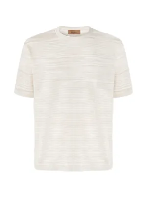 Maison Margiela ripped-edge Knitted T-shirt | Neutrals | FARFETCH