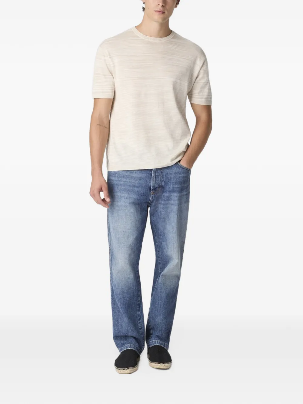 Missoni Gemerceriseerd T-shirt met ronde hals Beige