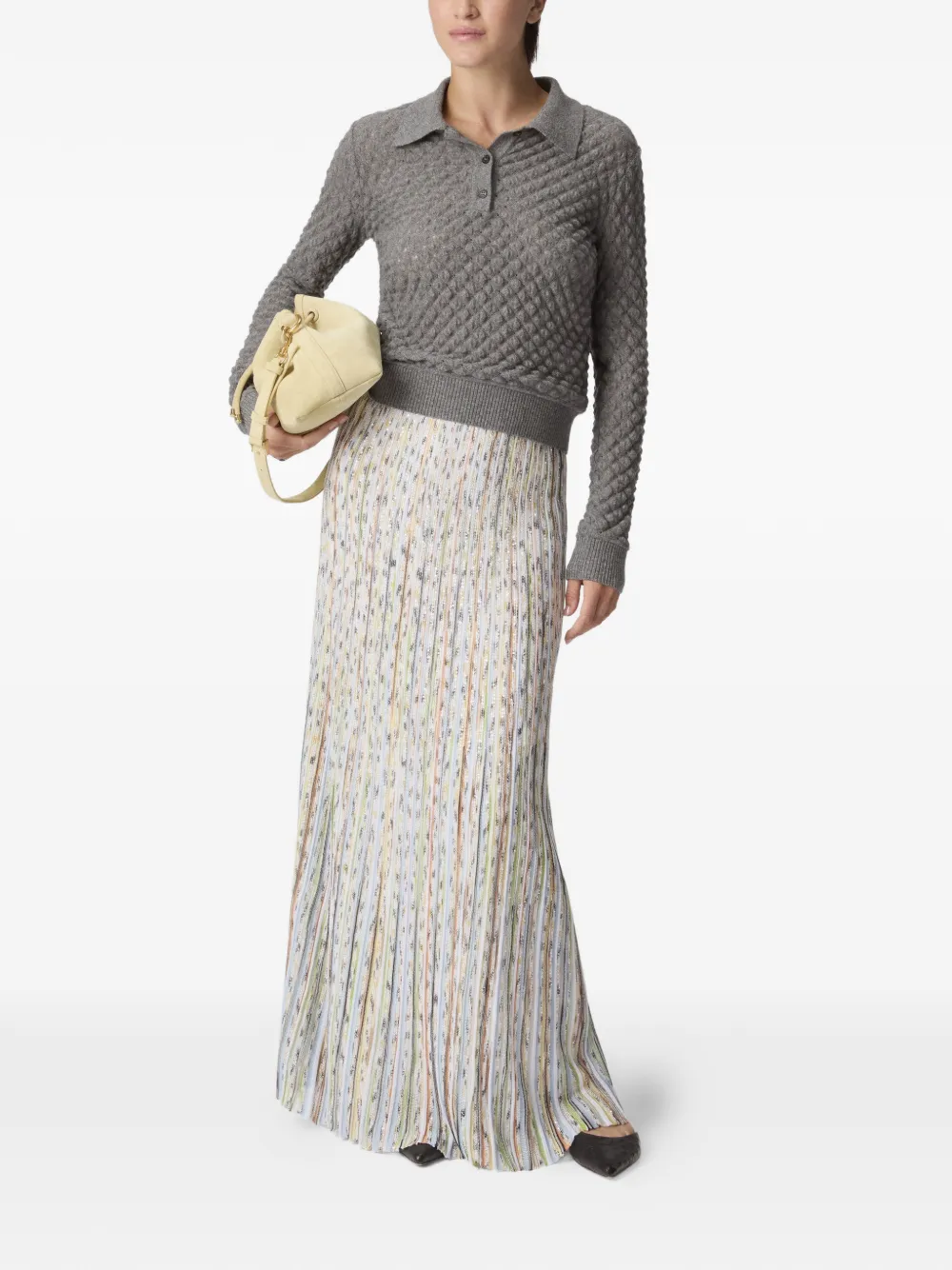 Missoni Maxi-rok verfraaid met pailletten Beige