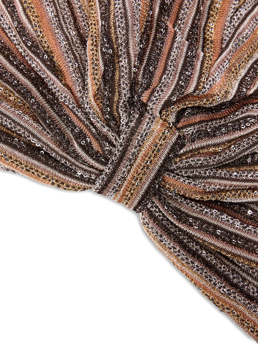 Missoni Gestreepte geknoopte haaraccessoire Bruin