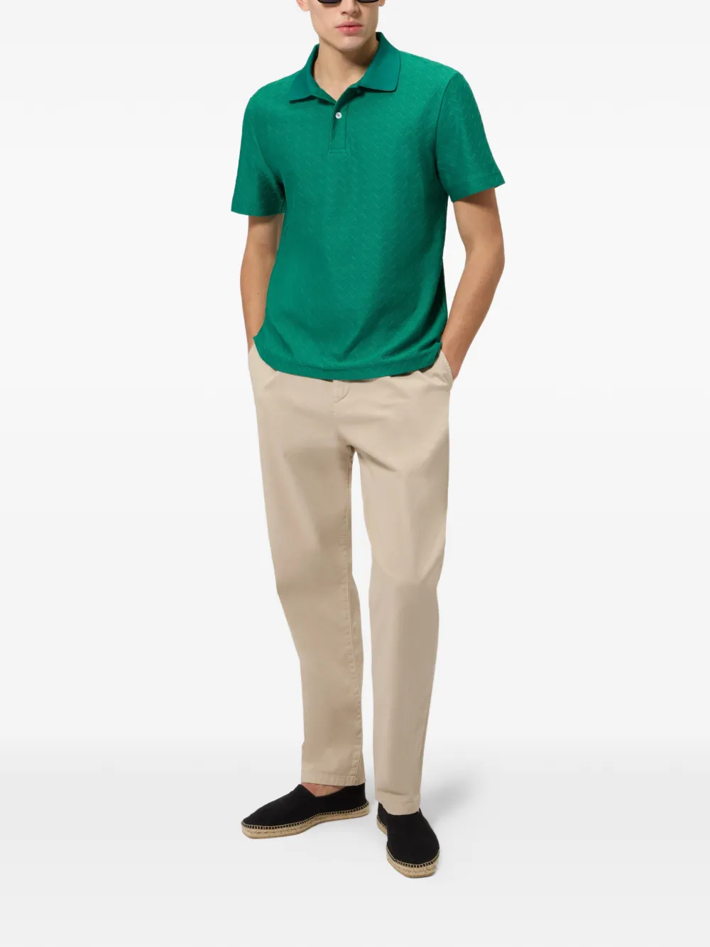  Missoni Button Polo Shirt - Green 