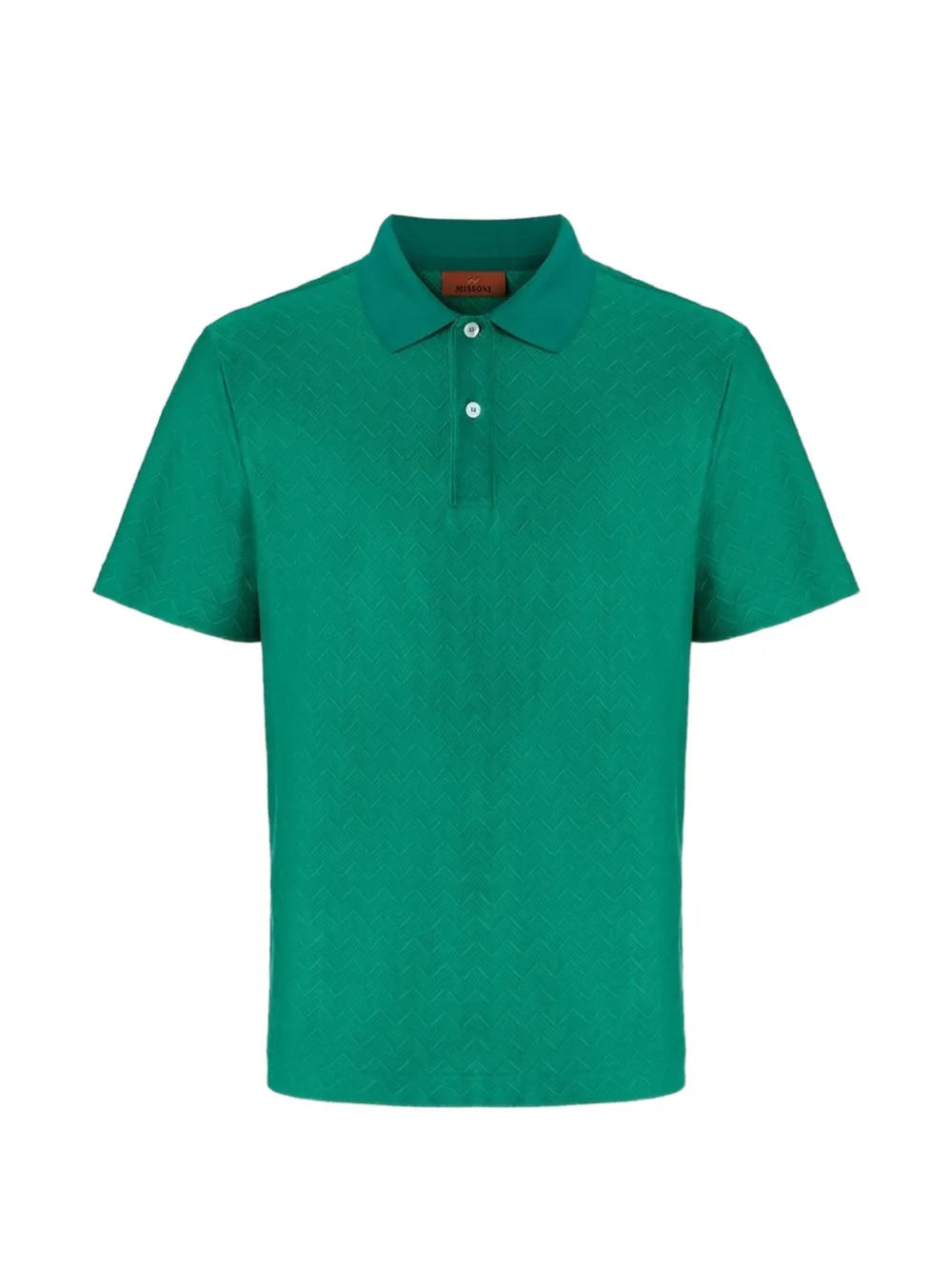 Missoni Poloshirt met zigzag-patroon Groen