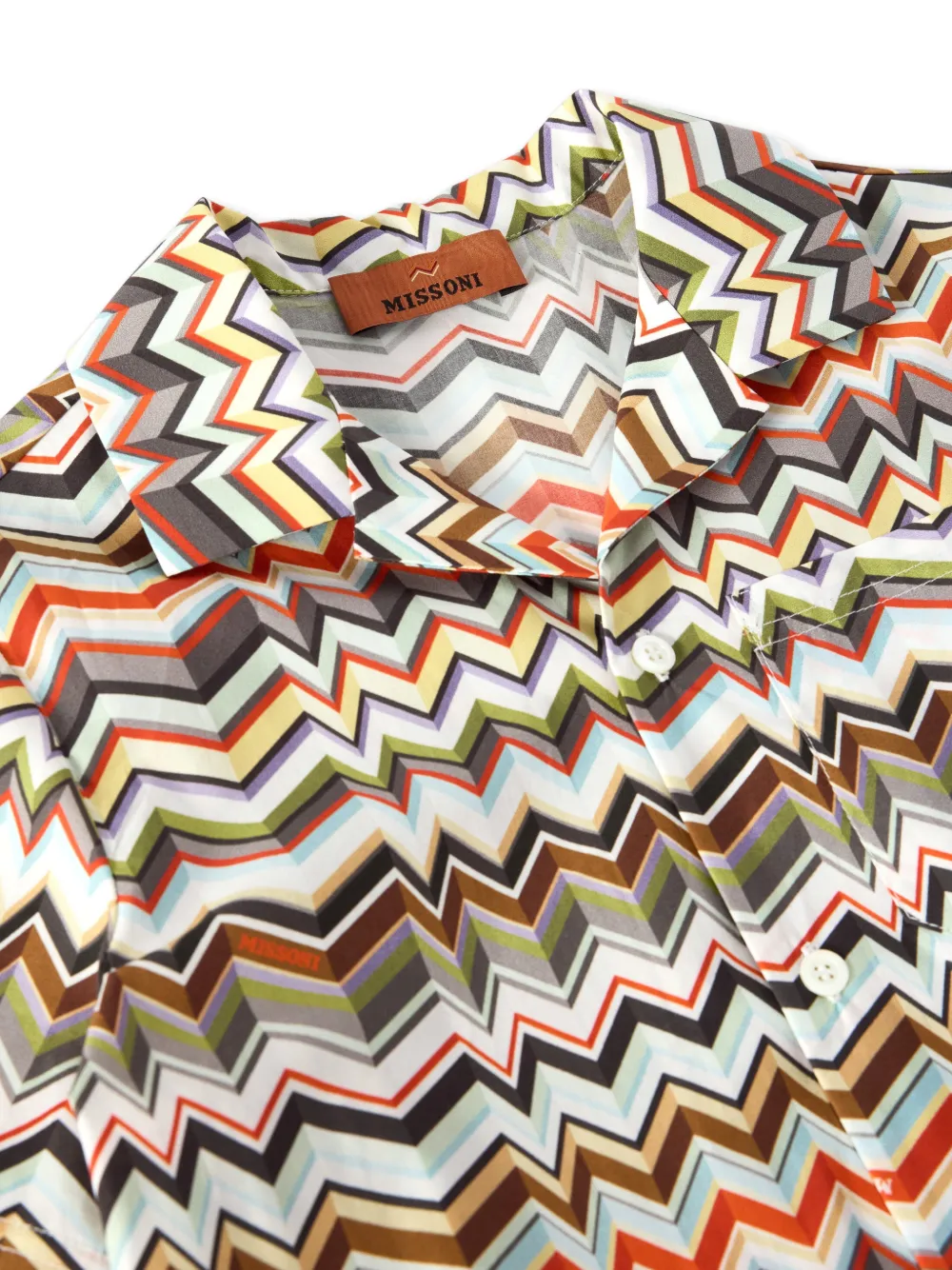 Missoni Kids Shirt met zigzag-print Groen