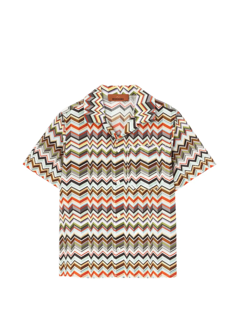 Missoni Zigzag-print Shirt In Green