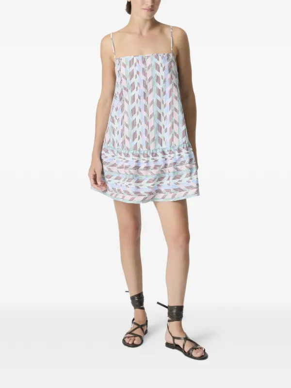 Missoni chevron-patterned Mini Dress | Blue | FARFETCH GE