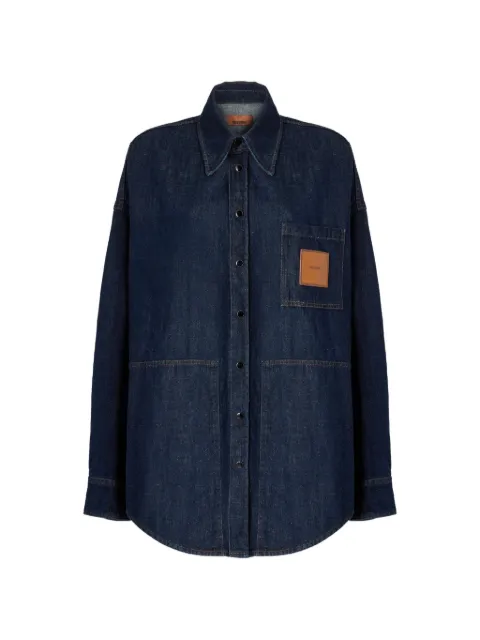 Missoni camisa con bolsillo en el pecho y parche del logo