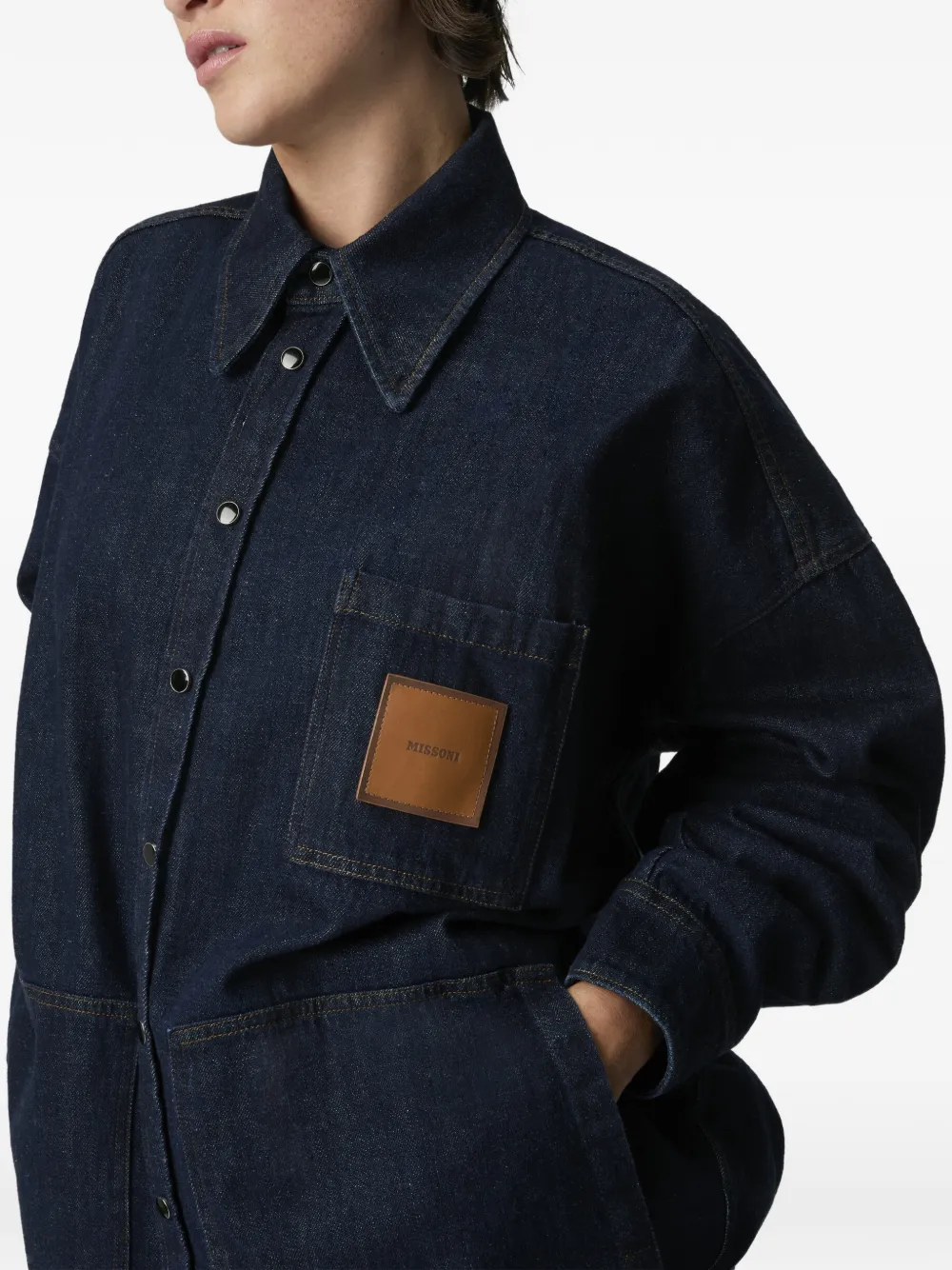 Missoni Blouse met logopatch Blauw