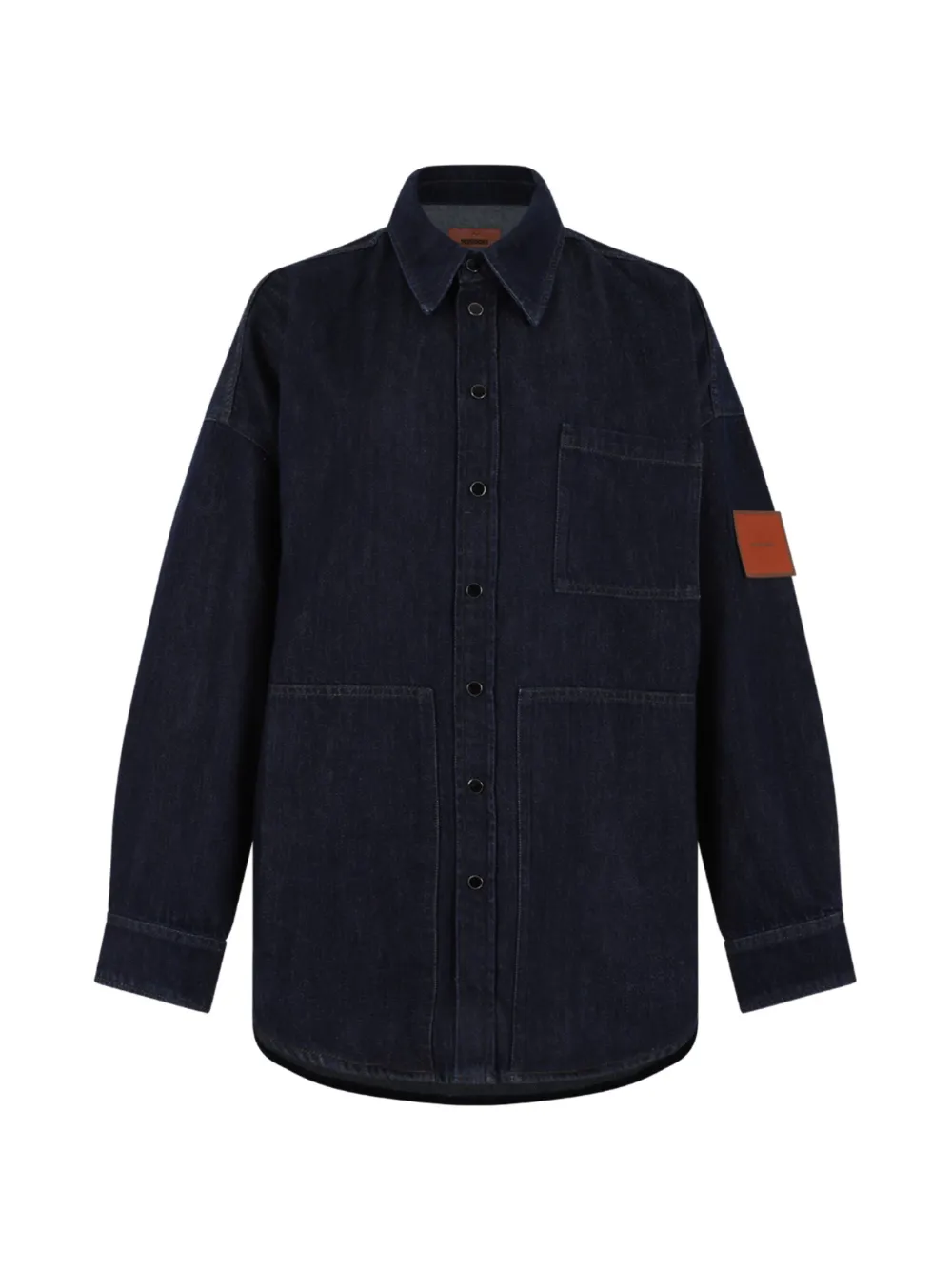 Missoni logo-patch chest-pocket shirt - Blue