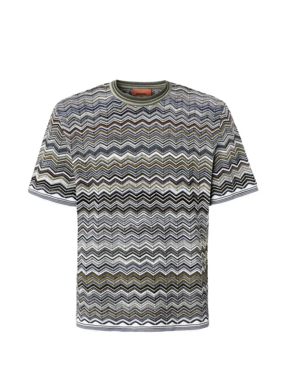 Missoni chevron-pattern knit T-shirt - Grigio