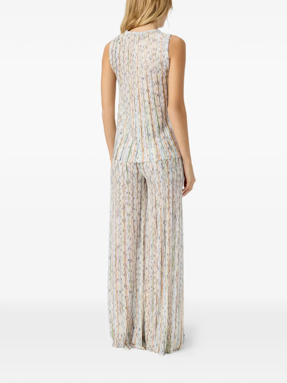 sequin-embellished round-neck top