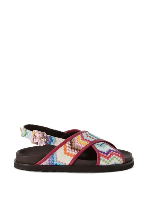 Missoni sandalias con cruz en zigzag