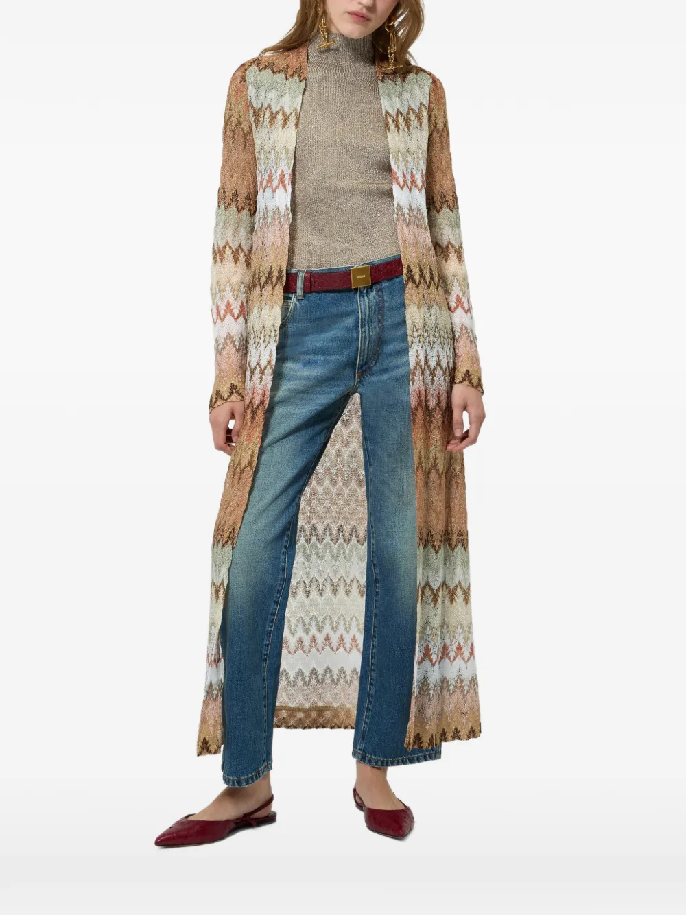 Missoni zig-zag knit cardigan - Neutrals