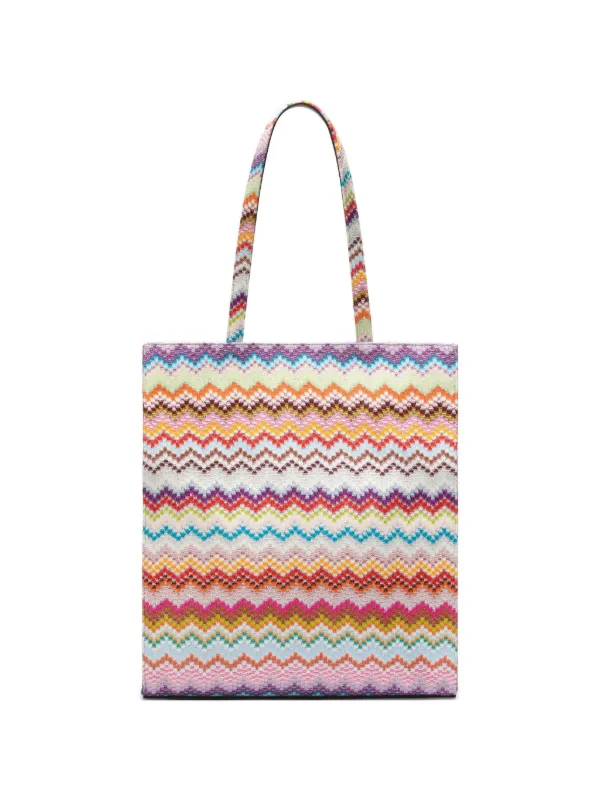 Missoni Zigzag Tote Bag in White