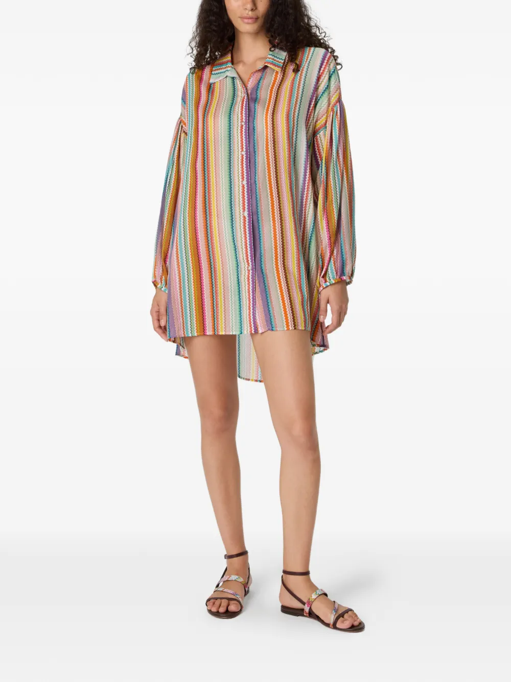  Missoni Zigzag-pattern Shirt - Red 