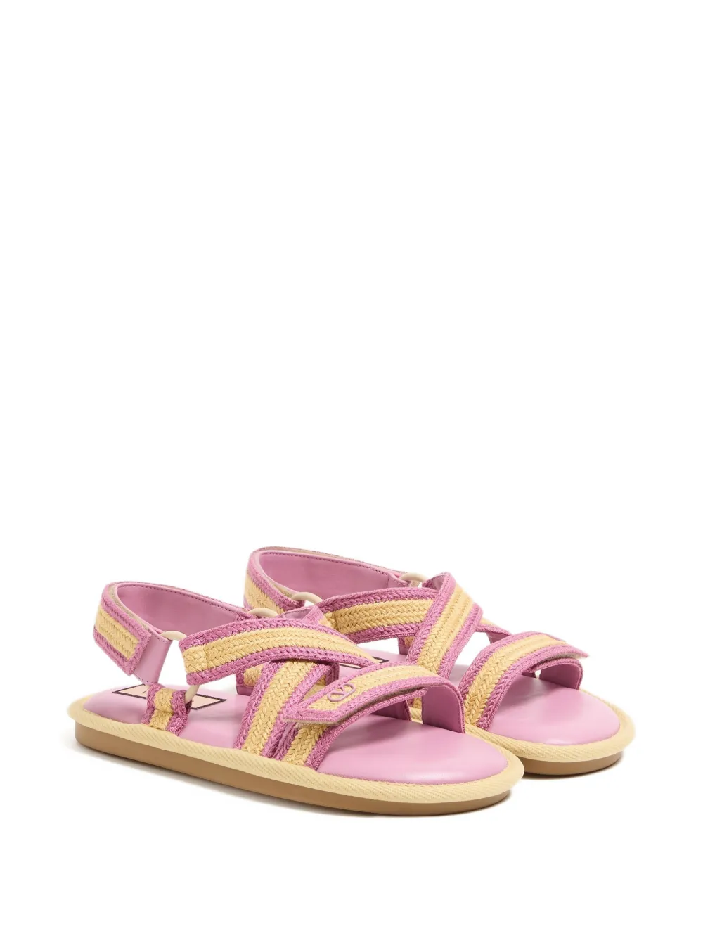 Valentino Garavani Lake Powell gehaakte sandalen Roze