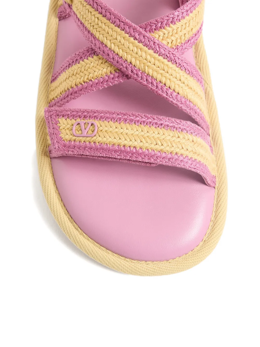 Valentino Garavani Lake Powell gehaakte sandalen Roze