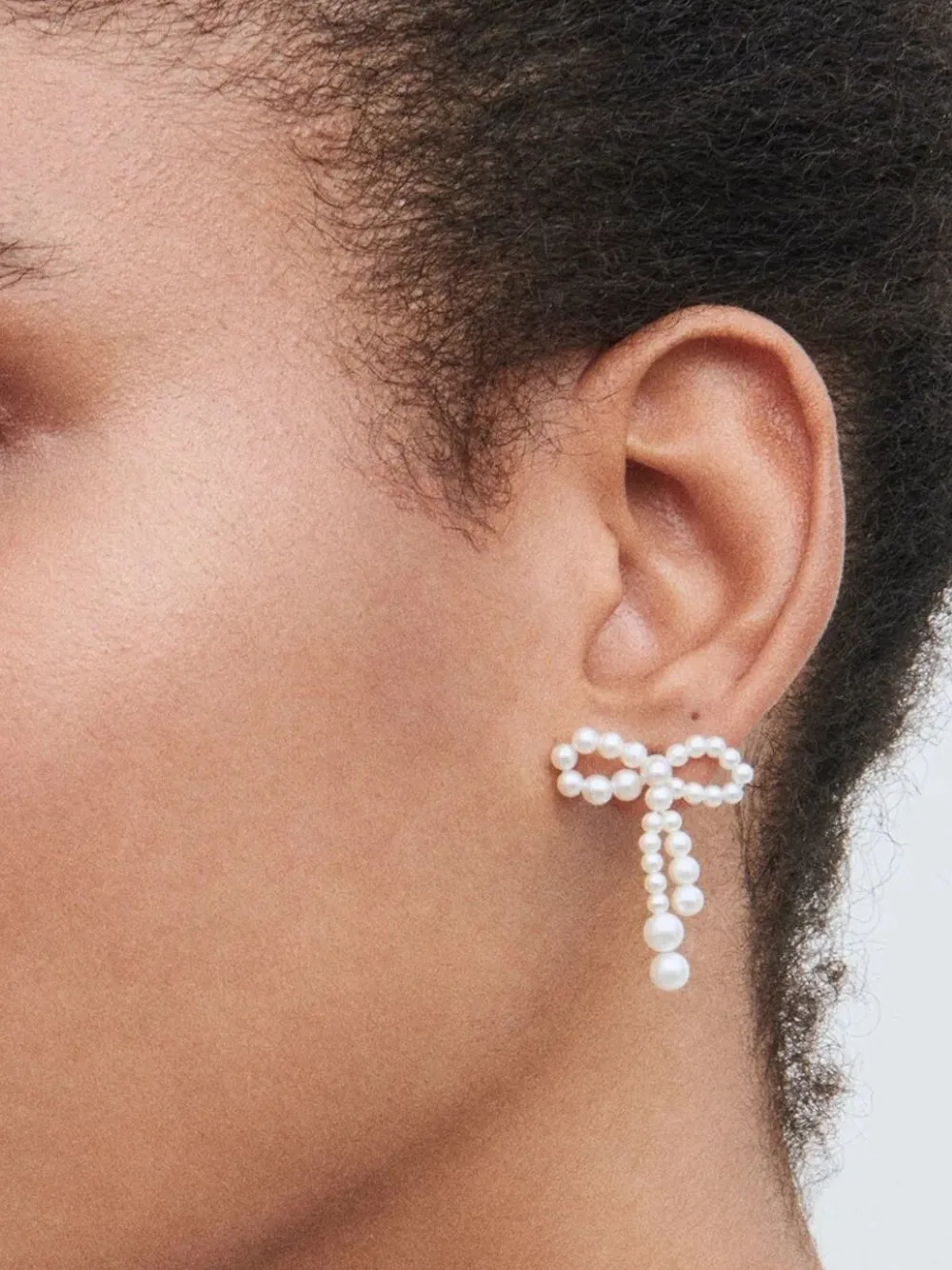 14k Yellow Gold Rosette De Perles Pearl Earrings