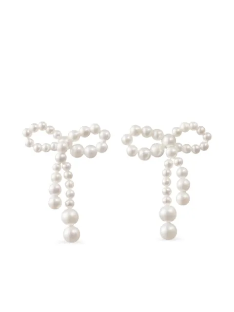 Sophie Bille Brahe 14K yellow gold Rosette de Perles pearl earrings