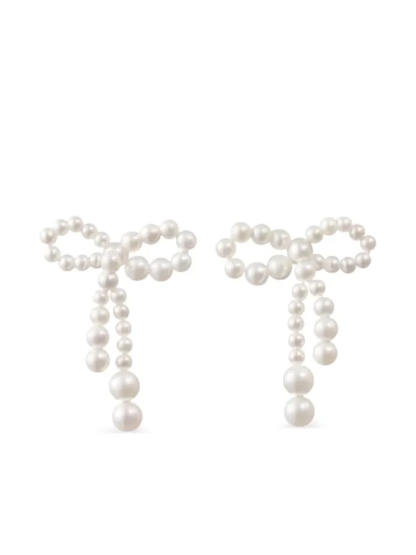 Sophie Bille Brahe Rosette De Perles パール ピアス 14Kイエロー