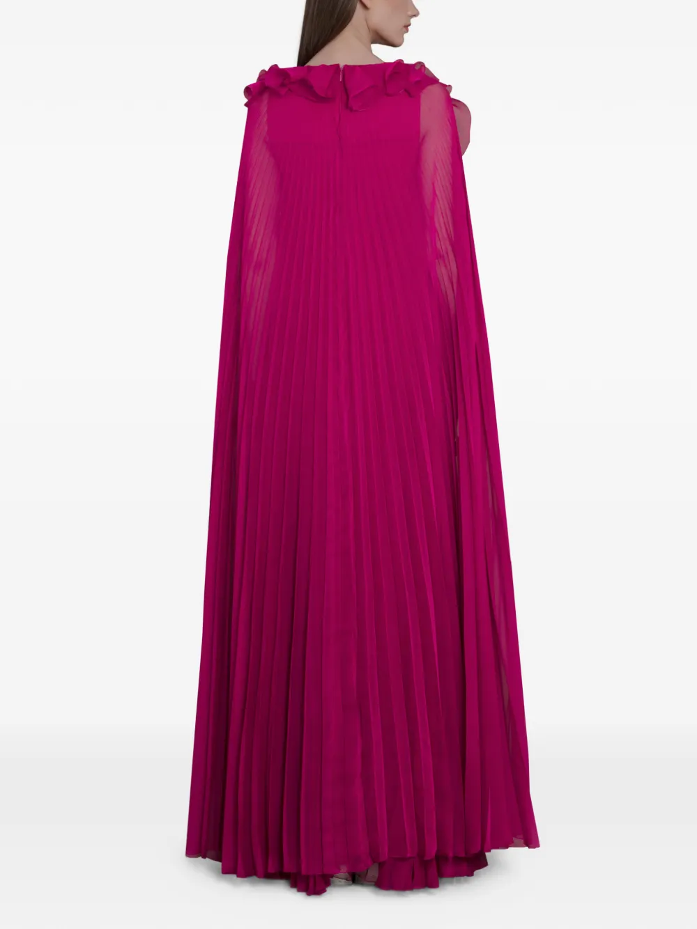 Gemy Maalouf Maxi-jurk met geplooide ruches Roze