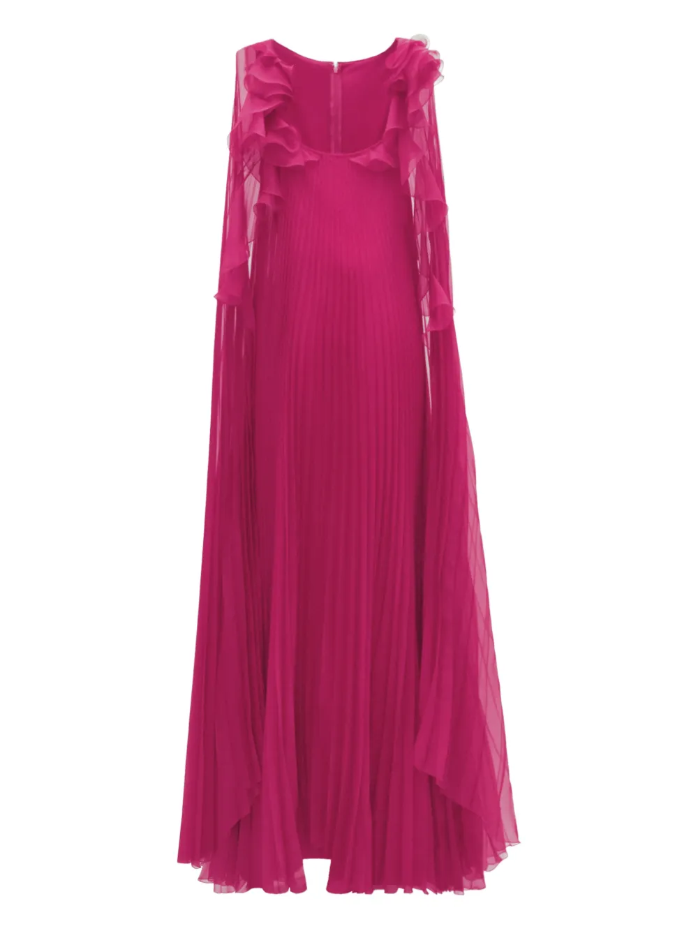 Gemy Maalouf Abito lungo con ruches - Rosa