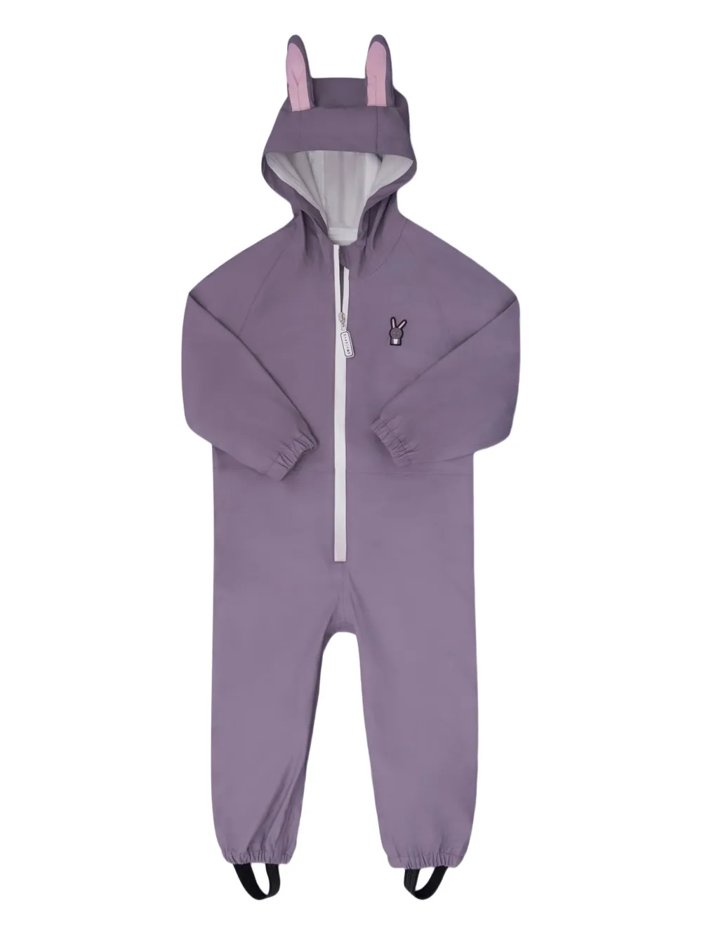Roarsome rabbit-embroidered dungarees | Purple | Image 1