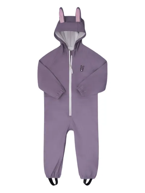 Roarsome rabbit-embroidered dungarees