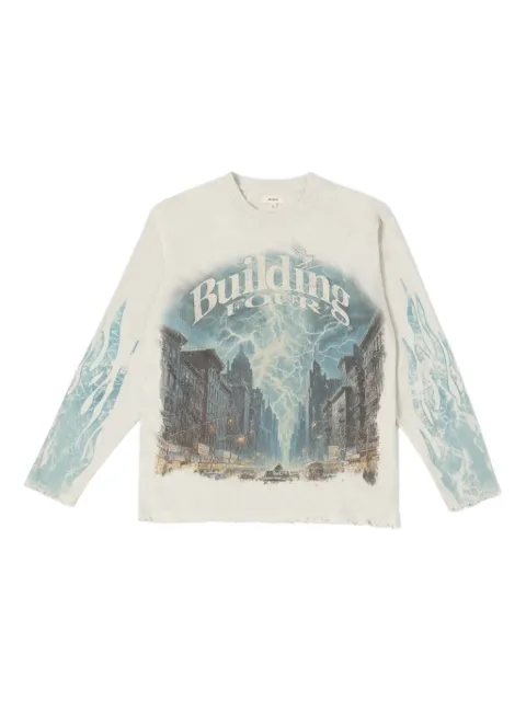BLDG4 graphic print long-sleeve T-shirt
