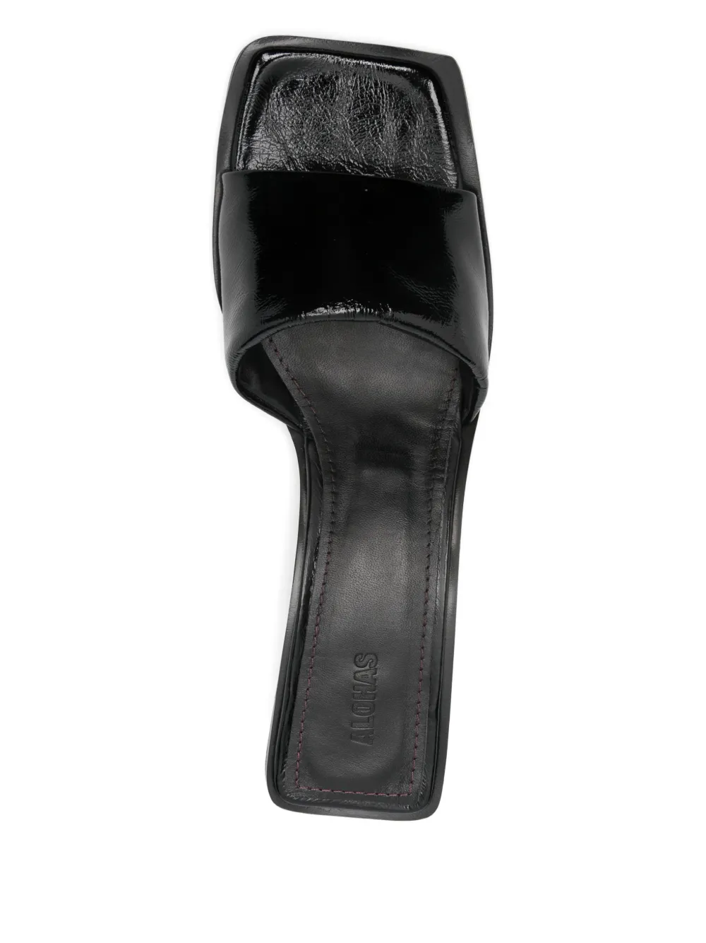 ALOHAS 30 mm sandalen met vierkante neus en hak Zwart