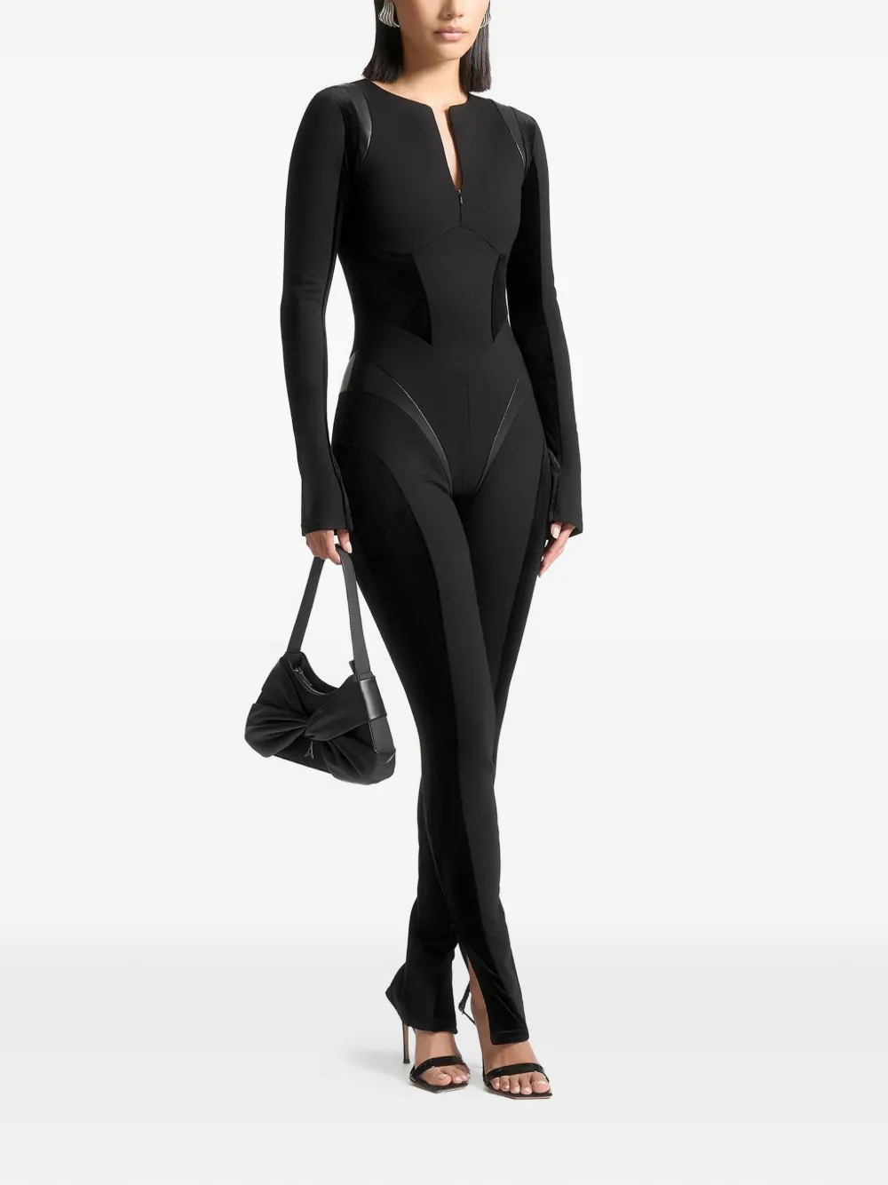 Manière De Voir bandage contour jumpsuit - Zwart