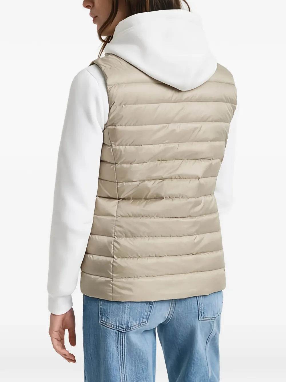 Gant Quilted Down Vest In Neutral