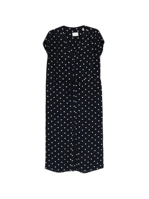 Gant polka-dot long-sleeve midi dress