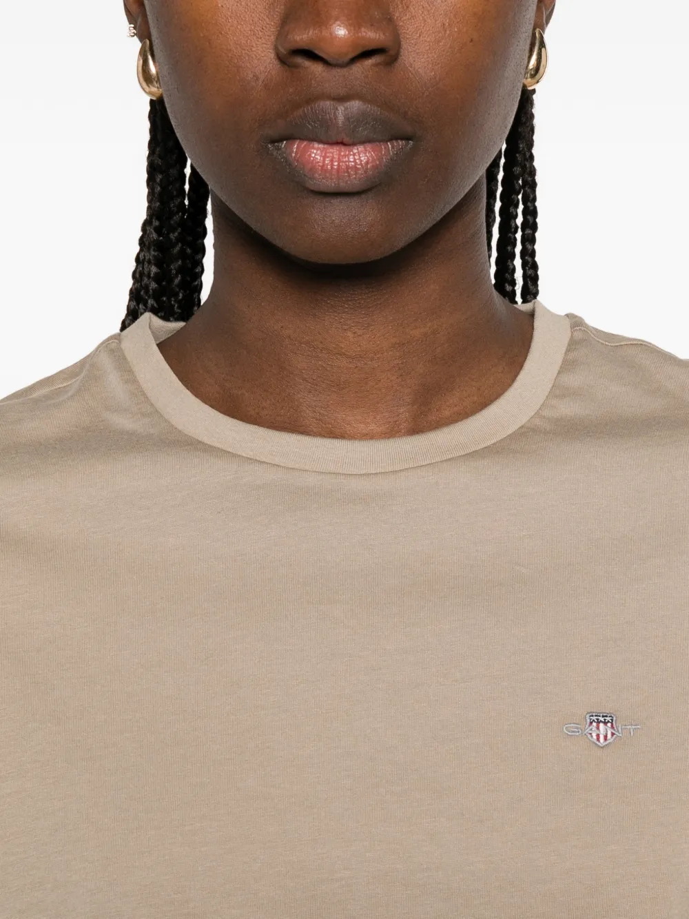 Gant Shield T-shirt met korte mouwen Beige