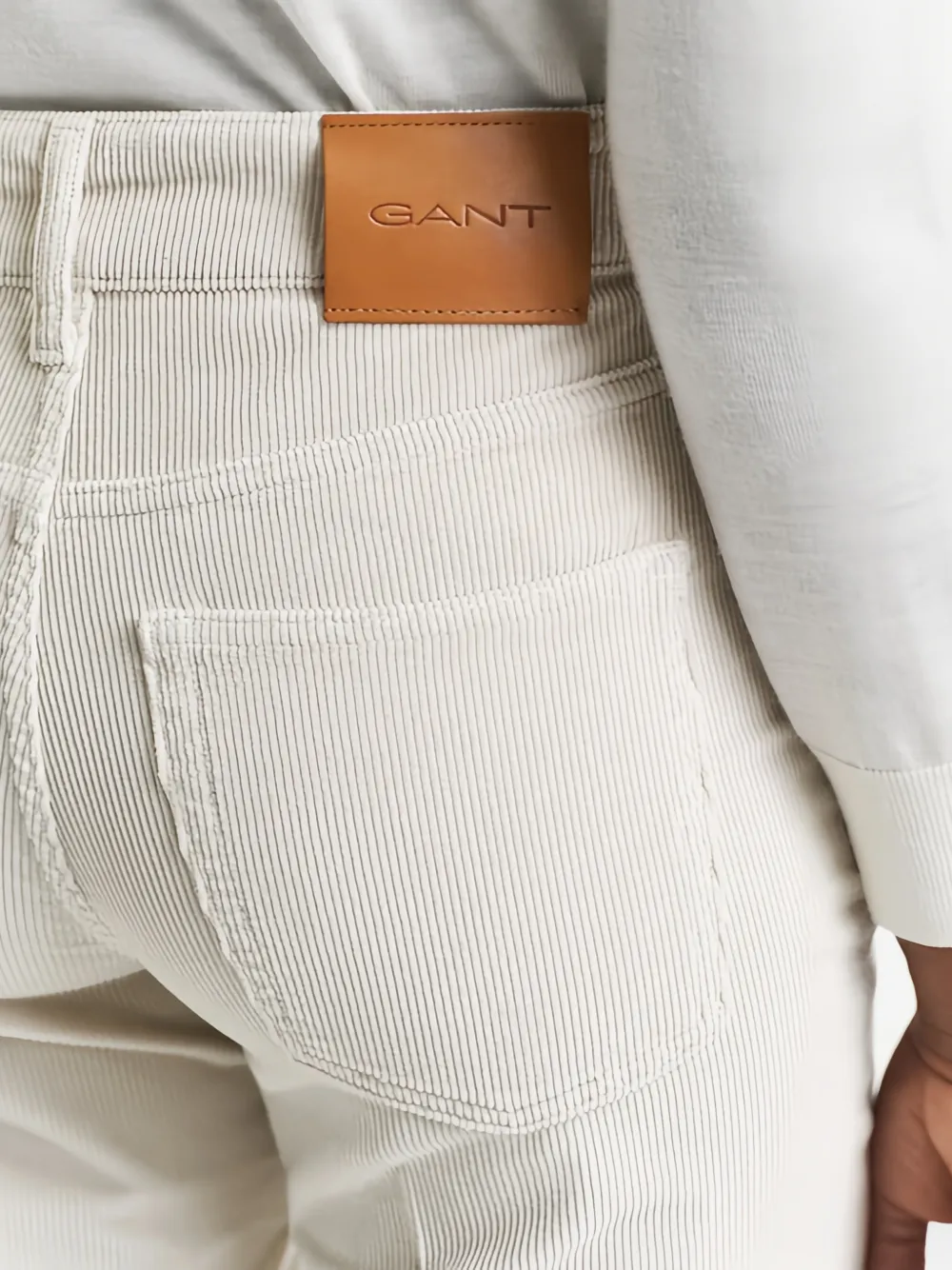 Gant Corduroy-textured Jeans In Brown