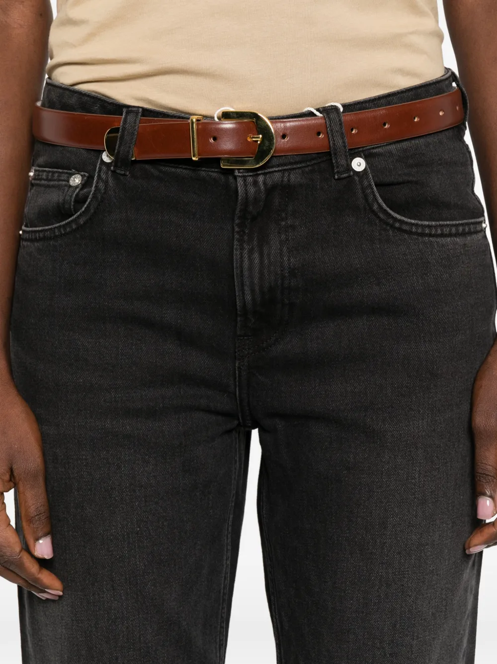 Gant Jeans met knoopsluiting Zwart