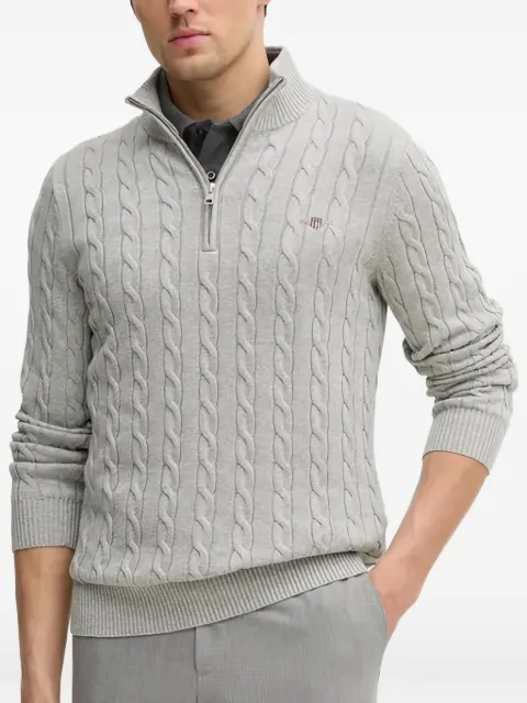 Gant cable-knit half-zip sweater