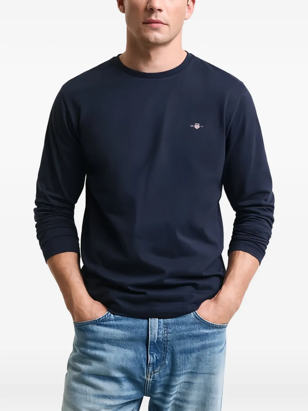 Gant Shield Long-sleeve T-shirt In Blue
