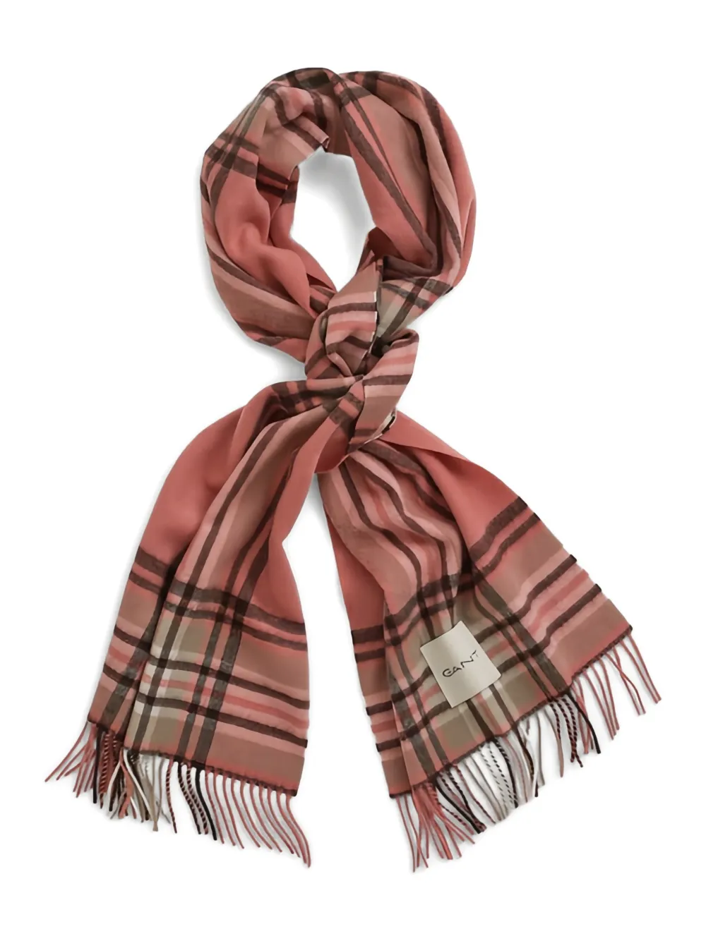 Gant check-pattern wool scarf | Image 2