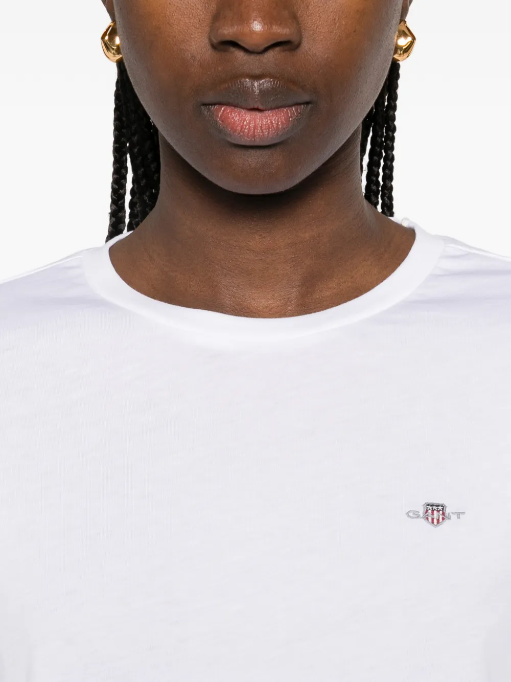 Gant Shield T-shirt met lange mouwen Wit