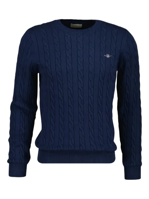 Gant cable-knit crew-neck sweater