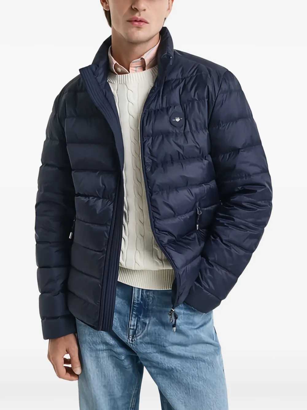 Gant Light Down Jacket In Blue