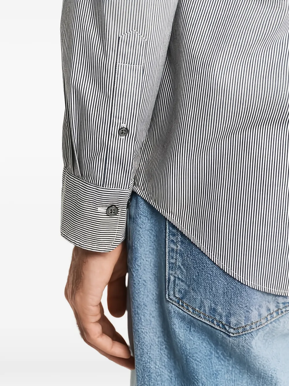 Gant Poplin Banker Shirt In Gray