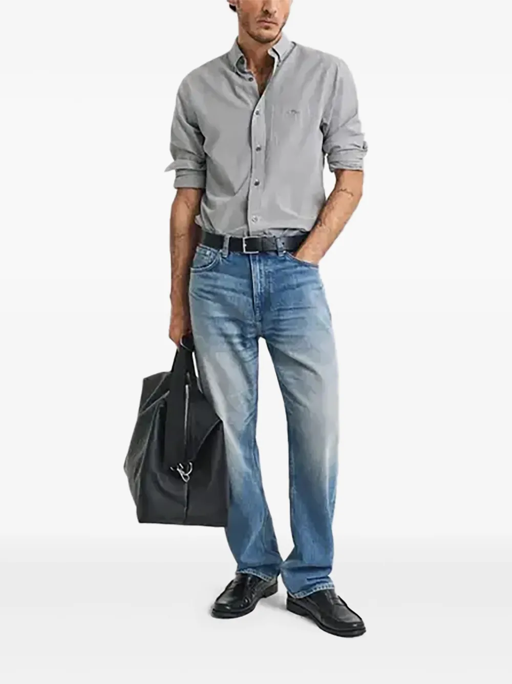 Gant Popeline overhemd - Grijs