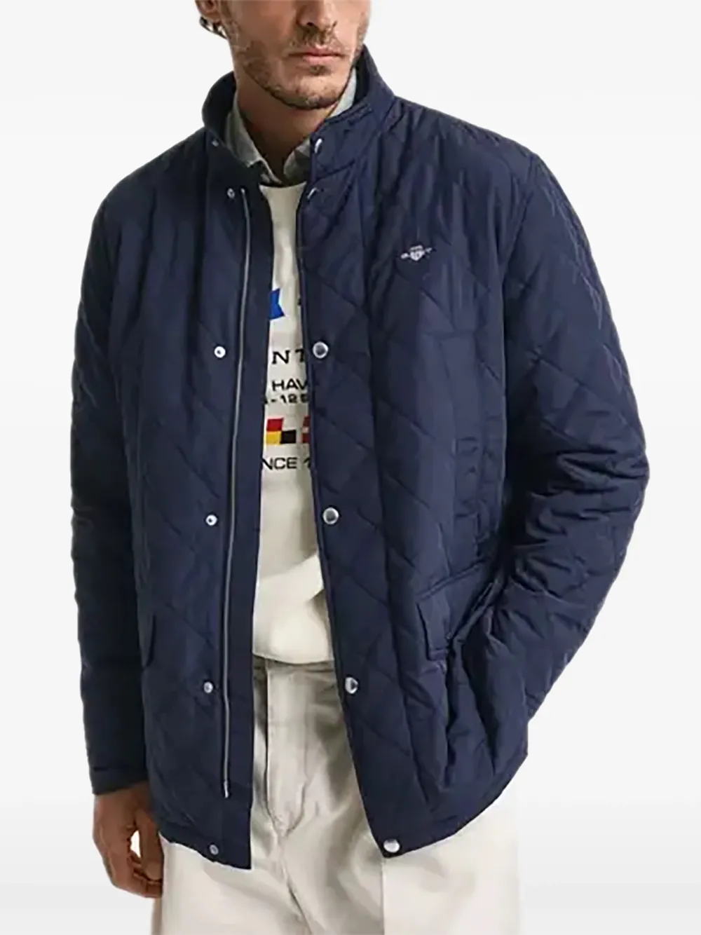 Gant quilted windcheater jacket | Blue | Image 1