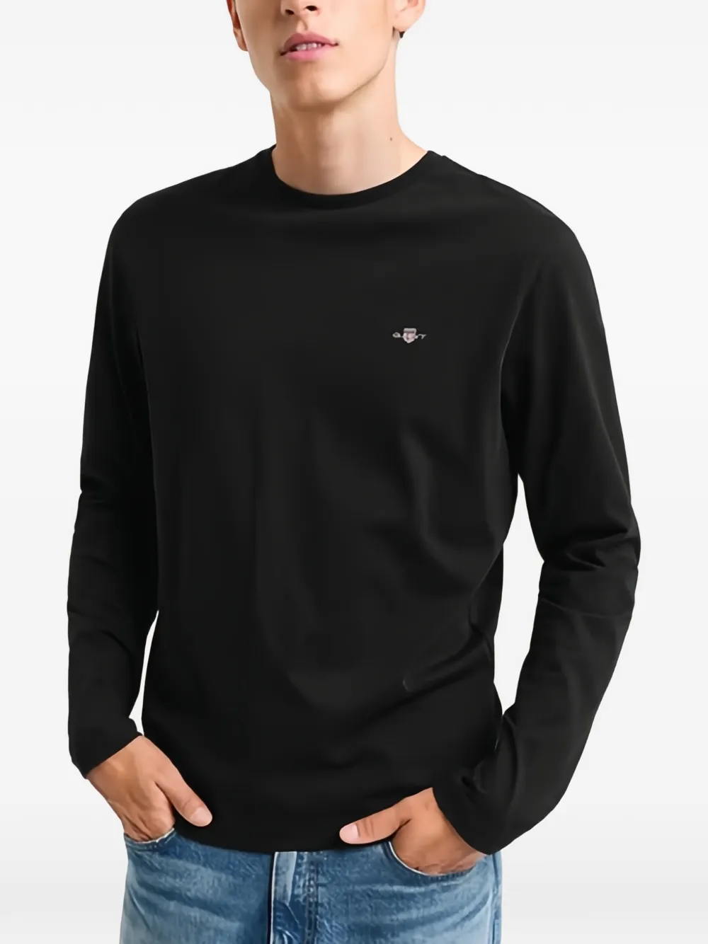 Gant T-shirt met lange mouwen Zwart