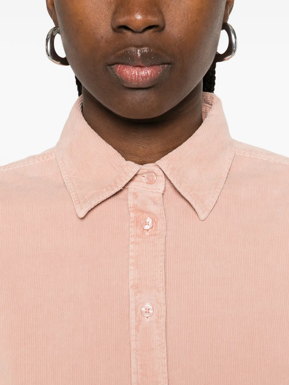 Gant Ribfluwelen overhemd Roze